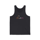 Lesbian Love Script Tank: Subtly Elegant Pride Tank-Top