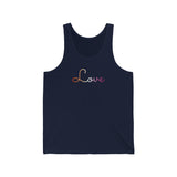 Lesbian Love Script Tank: Subtly Elegant Pride Tank-Top