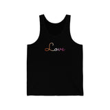 Lesbian Love Script Tank: Subtly Elegant Pride Tank-Top