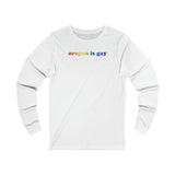 Oregon is Gay Pride Long Sleeve T-Shirt: LGBTQ+ Flag Gradient Tee