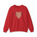 Agender Heart Lines Sweater: Pride Gradient Sweatshirt