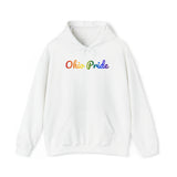 Ohio Pride Hoodie: Flowing Cursive Design with LGBTQ+ Gradient