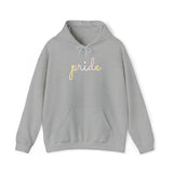 Pangender Pride Hoodie: Flowing Cursive 'Pride' in Gradient Hues