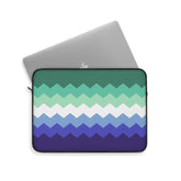 Gay Pride Flag Laptop Sleeve: Wavey Print Protective Case