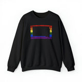 South Dakota Pride Flag Sweater: Rainbow LGBTQ+ State Silhouette Distressed Sweatshirt