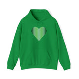 Agender Heart Lines Hoodie: Pride Gradient Sweater