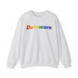 Delaware Sweatshirt: Vibrant Pride Gradient Design