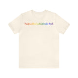 Newfoundland and Labrador Pride T-Shirt: Flowing Cursive Design with LGBTQ+ Gradient