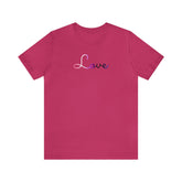 Genderfluid Love Script Tee: Subtly Elegant Pride T-Shirt