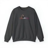 Lesbian Love Script Sweatshirt: Subtly Elegant Pride Sweater