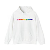 Gilbert Baker Pride Flag Hearts Hoodie: Pride LGBTQ+ Gradient Design