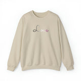 Asexual Love Script Sweatshirt: Subtly Elegant Pride Sweater