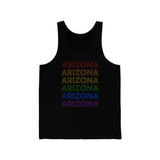 Arizona LGBTQ+ Pride Flag, Faded Black Tank-Top