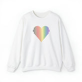 Philly Pride Flag Heart Lines Sweater: Pride Gradient Sweatshirt