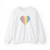 Philly Pride Flag Heart Lines Sweater: Pride Gradient Sweatshirt
