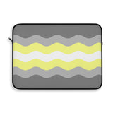 Demigender Pride Flag Laptop Sleeve: Ripple Print Protective Case