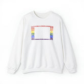 Colorado Pride Flag Sweater: Rainbow LGBTQ+ State Silhouette Distressed Sweatshirt