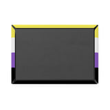 Nonbinary Pride Flag Magnet: Ripple Rectangle Button for Fridge