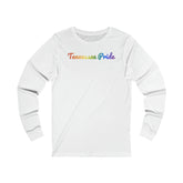 Tennessee Pride Long Sleeve Tee: Flowing Cursive Design with LGBTQ+ Gradient