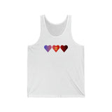 Polyamory Flag Hearts Tank-Top: Pride LGBTQ+ Gradient Design