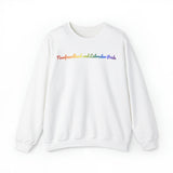 Newfoundland and Labrador Pride Sweatshirt: Flowing Cursive Design with LGBTQ+ Gradient