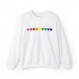 Gilbert Baker Pride Flag Hearts Sweatshirt: Pride LGBTQ+ Gradient Design