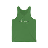 Agender Love Script Tank: Subtly Elegant Pride Tank-Top