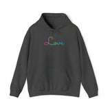 Polysexual Love Script Hoodie: Subtly Elegant Pride Sweatshirt