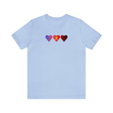 Polyamory Flag Hearts T-Shirt: Pride LGBTQ+ Gradient Design