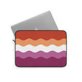 Lesbian Pride Flag Laptop Sleeve: Ripple Print Protective Case