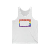 Pennsylvania Pride Flag Tank: Rainbow LGBTQ+ State Silhouette Distressed Tank-Top