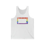 Pennsylvania Pride Flag Tank: Rainbow LGBTQ+ State Silhouette Distressed Tank-Top