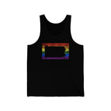 Pennsylvania Pride Flag Tank: Rainbow LGBTQ+ State Silhouette Distressed Tank-Top