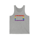 Pennsylvania Pride Flag Tank: Rainbow LGBTQ+ State Silhouette Distressed Tank-Top