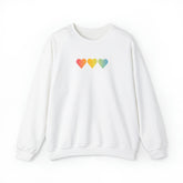 Pansexual Flag Hearts Sweatshirt: Pride LGBTQ+ Gradient Design