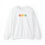 Pansexual Flag Hearts Sweatshirt: Pride LGBTQ+ Gradient Design