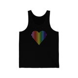 Gilbert Baker Pride Flag Heart Lines Tank-Top: Pride Gradient Tank