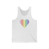 Gilbert Baker Pride Flag Heart Lines Tank-Top: Pride Gradient Tank