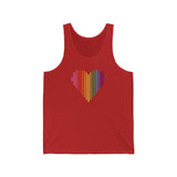 Gilbert Baker Pride Flag Heart Lines Tank-Top: Pride Gradient Tank