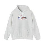 Polyamory Love Script Hoodie: Subtly Elegant Pride Sweatshirt