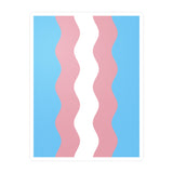 Transgender Flag Ripple Decal: Wavey Pride Sticker