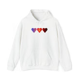 Polyamory Flag Hearts Hoodie: Pride LGBTQ+ Gradient Design