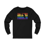 Florida Pride Flag Long Sleeve Tee: Rainbow LGBTQ+ State Silhouette Distressed Long Sleeve T-Shirt