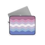Bigender Pride Flag Laptop Sleeve: Ripple Print Protective Case