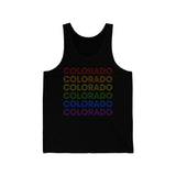 Colorado LGBTQ+ Pride Flag, Faded Black Tank-Top