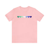 Gay Pride Flag Hearts T-Shirt: Pride LGBTQ+ Gradient Design