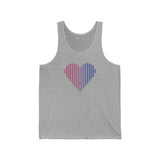 Bisexual Heart Lines Tank-Top: Pride Gradient Tank