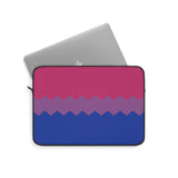 Bisexual Pride Flag Laptop Sleeve: Wavey Print Protective Case