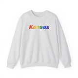 Kansas Sweatshirt: Vibrant Pride Gradient Design