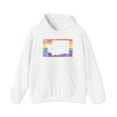 Washington Pride Flag Hoodie: Rainbow LGBTQ+ State Silhouette Distressed Hooded Sweatshirt